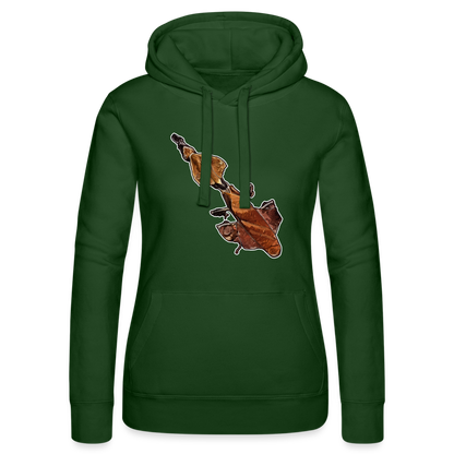 Frauen Russell Kapuzen Sweater Phyllocrania paradoxa female - Flaschengrün