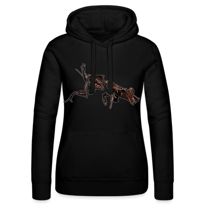 Frauen Russell Kapuzen Sweater Phyllocrania paradoxa female 2 - Schwarz