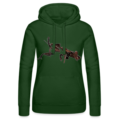 Frauen Russell Kapuzen Sweater Phyllocrania paradoxa female 2 - Flaschengrün