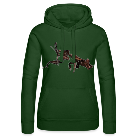 Frauen Russell Kapuzen Sweater Phyllocrania paradoxa female 2 - Flaschengrün