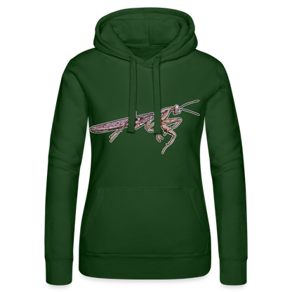 Frauen Russell Kapuzen Sweater Rhombodera kirbyi male - Flaschengrün