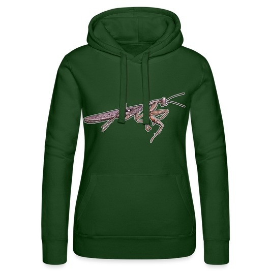 Frauen Russell Kapuzen Sweater Rhombodera kirbyi male - Flaschengrün