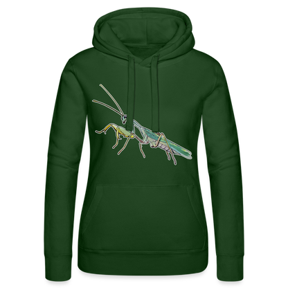 Frauen Russell Kapuzen Sweater Sphodromantis lineola male - Flaschengrün