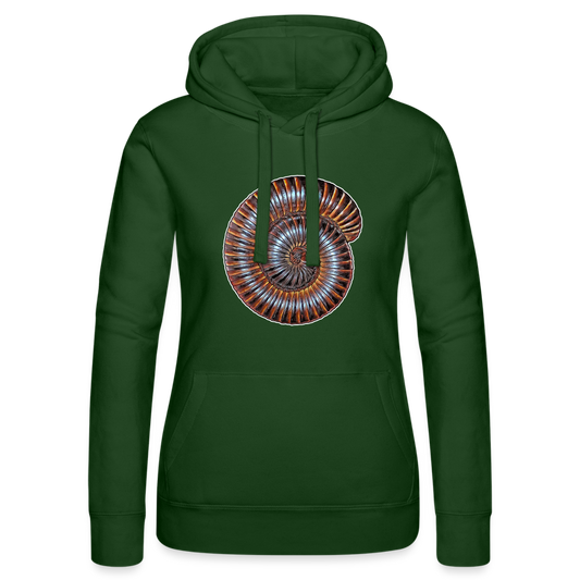 Frauen Russell Kapuzen Sweater Archispirostreptus gigas - Flaschengrün