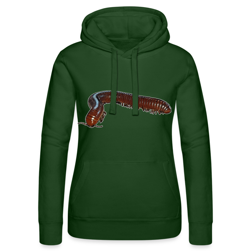 Frauen Russell Kapuzen Sweater Ophistreptus guineensis - Flaschengrün