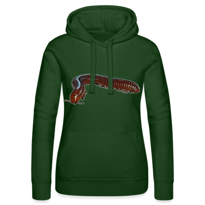 Frauen Russell Kapuzen Sweater Ophistreptus guineensis - Flaschengrün