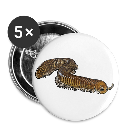 Buttons groß 56 mm (5er Pack) Telodeinopus aoutii - weiß