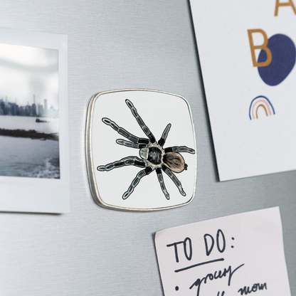 Kühlschrankmagnet eckig Tliltocatl vagans - weiß