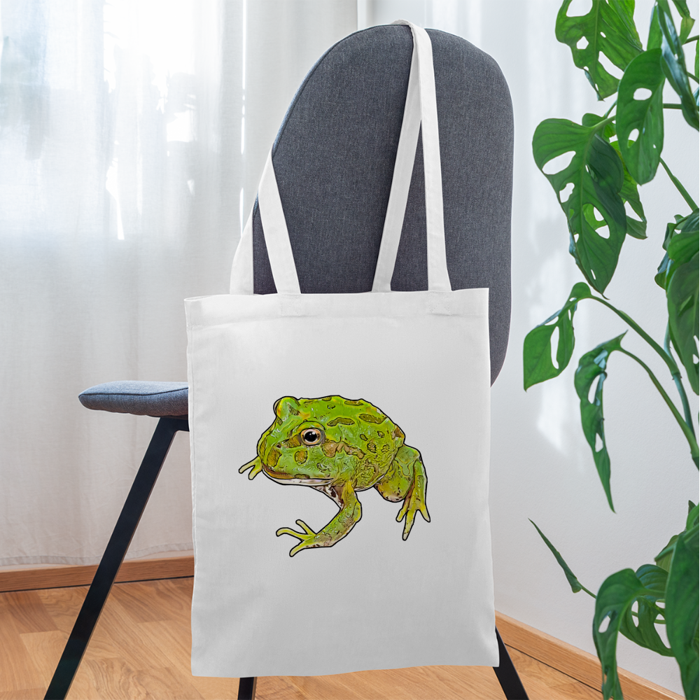 Stoffbeutel Ceratophrys cranwelli Peppermint Blue - weiß