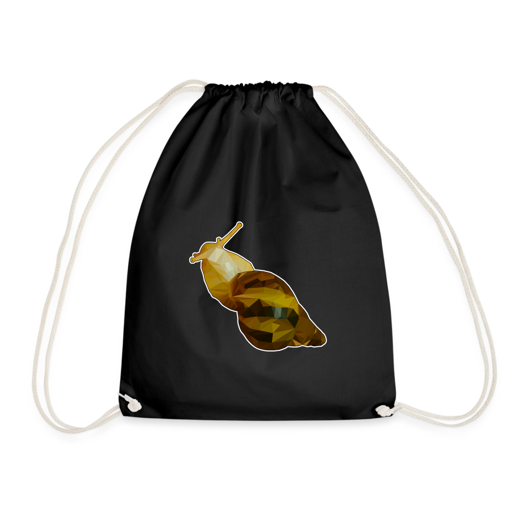 Turnbeutel Achatina reticulata Low Poly - Schwarz