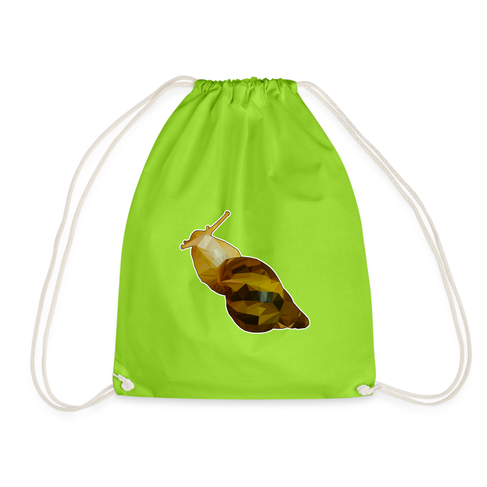 Turnbeutel Achatina reticulata Low Poly - Neongrün