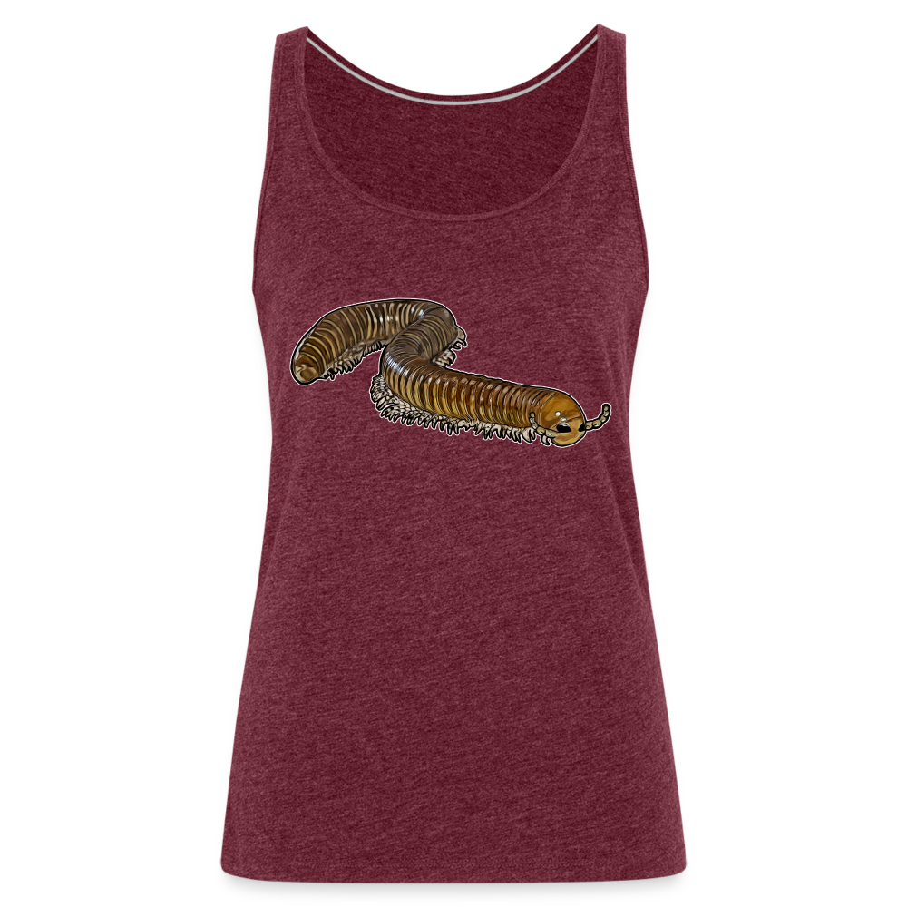 Frauen Tank Top Telodeinopus aoutii - Bordeauxrot meliert