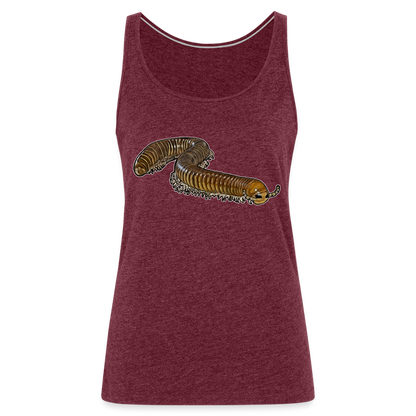 Frauen Tank Top Telodeinopus aoutii - Bordeauxrot meliert