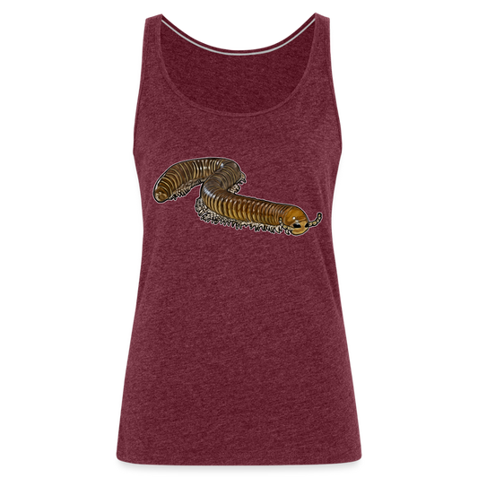 Frauen Tank Top Telodeinopus aoutii - Bordeauxrot meliert
