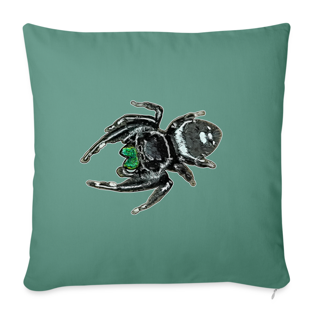 Sofakissen mit Füllung 44 x 44 cm Phidippus regius White Bahamas male - Tanngrün
