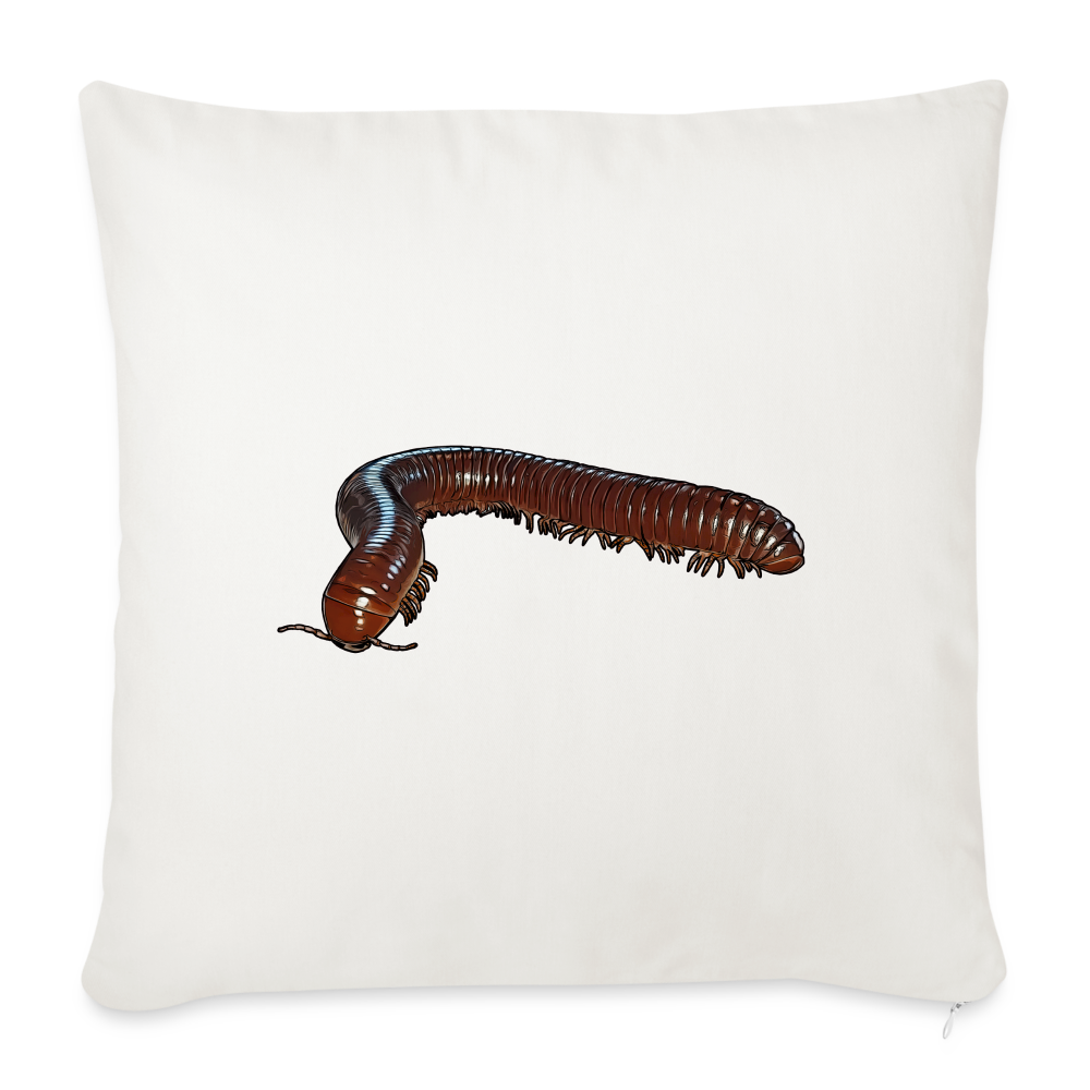 Sofakissen mit Füllung 44 x 44 cm Ophistreptus guineensis - Naturweiß