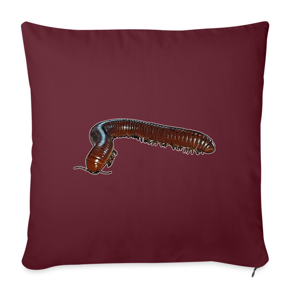 Sofakissen mit Füllung 44 x 44 cm Ophistreptus guineensis - Burgunderrot
