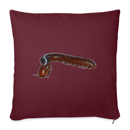 Sofakissen mit Füllung 44 x 44 cm Ophistreptus guineensis - Burgunderrot
