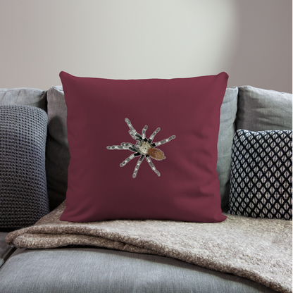 Sofakissen mit Füllung 44 x 44 cm Nhandu chromatus - Burgunderrot