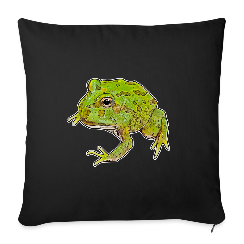 Sofakissen mit Füllung 44 x 44 cm Ceratophrys cranwelli Peppermint Blue - Schwarz