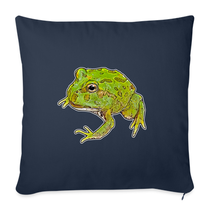 Sofakissen mit Füllung 44 x 44 cm Ceratophrys cranwelli Peppermint Blue - Navy