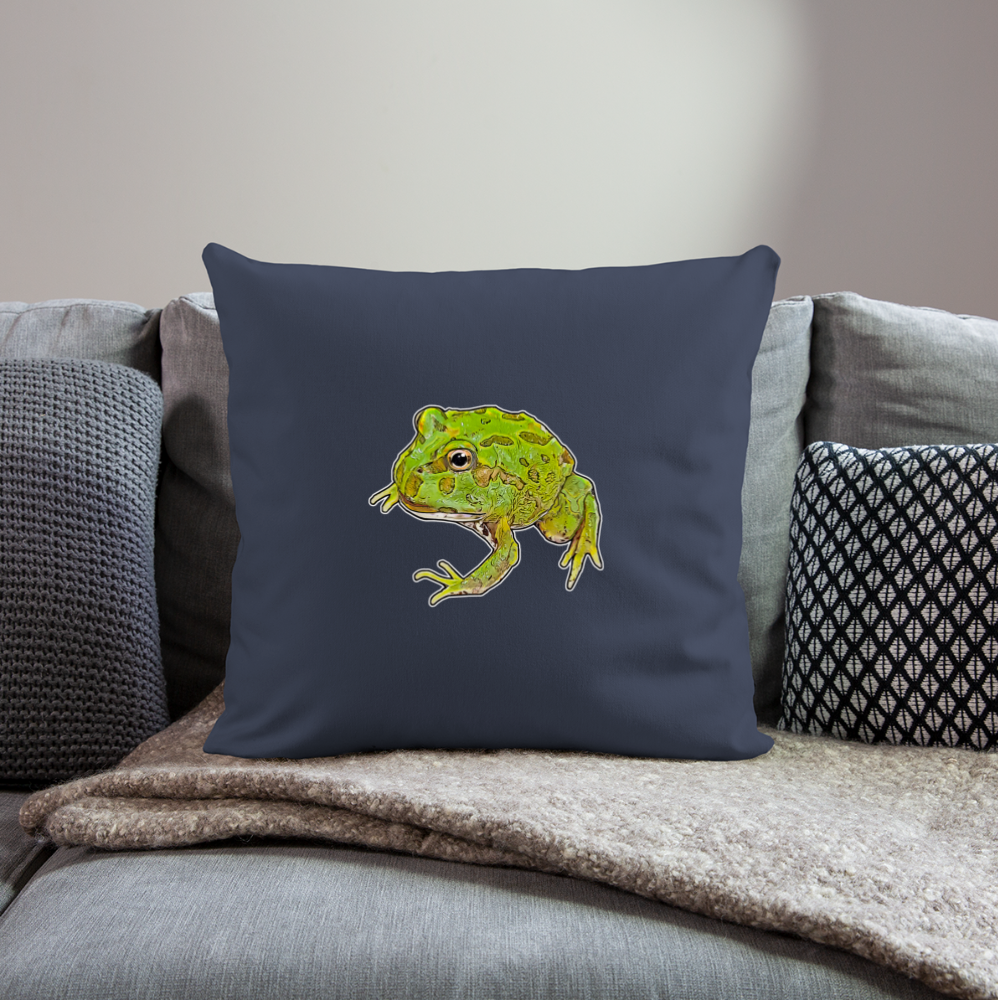 Sofakissen mit Füllung 44 x 44 cm Ceratophrys cranwelli Peppermint Blue - Navy