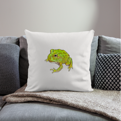 Sofakissen mit Füllung 44 x 44 cm Ceratophrys cranwelli Peppermint Blue - Naturweiß