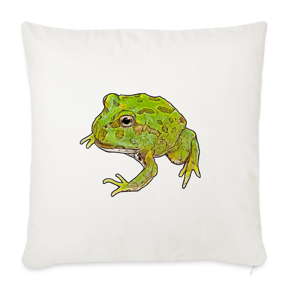 Sofakissen mit Füllung 44 x 44 cm Ceratophrys cranwelli Peppermint Blue - Naturweiß