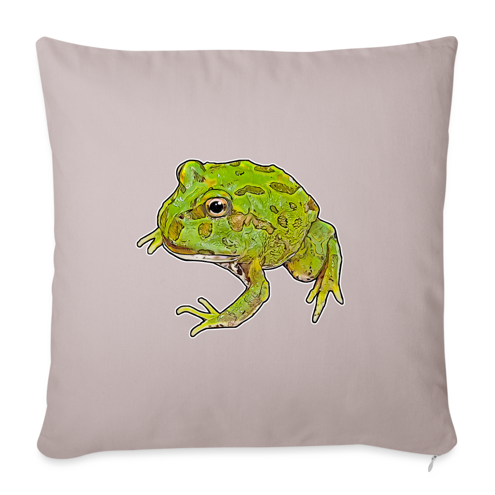 Sofakissen mit Füllung 44 x 44 cm Ceratophrys cranwelli Peppermint Blue - helles Taupe
