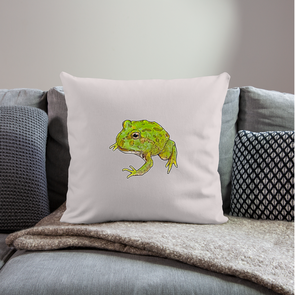 Sofakissen mit Füllung 44 x 44 cm Ceratophrys cranwelli Peppermint Blue - helles Taupe