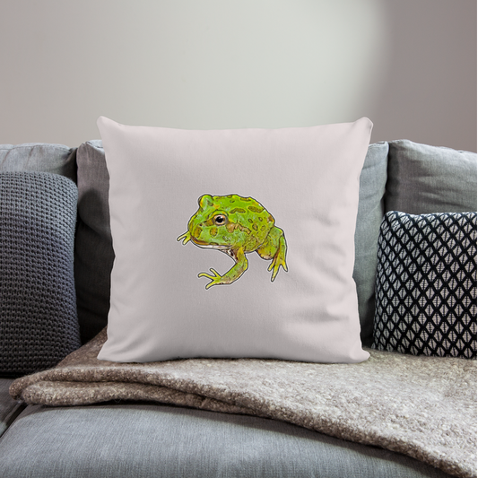 Sofakissen mit Füllung 44 x 44 cm Ceratophrys cranwelli Peppermint Blue - helles Taupe