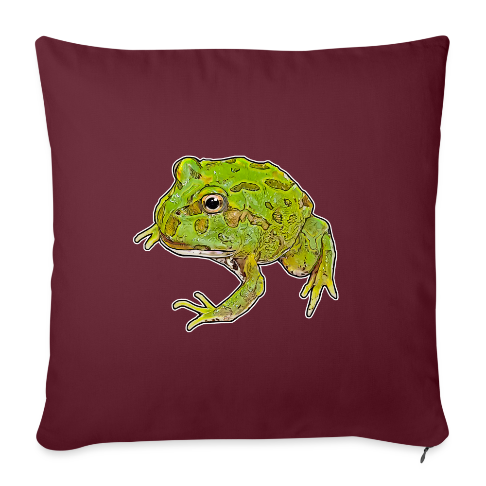 Sofakissen mit Füllung 44 x 44 cm Ceratophrys cranwelli Peppermint Blue - Burgunderrot