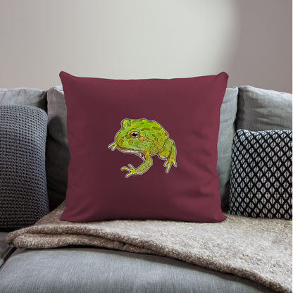 Sofakissen mit Füllung 44 x 44 cm Ceratophrys cranwelli Peppermint Blue - Burgunderrot