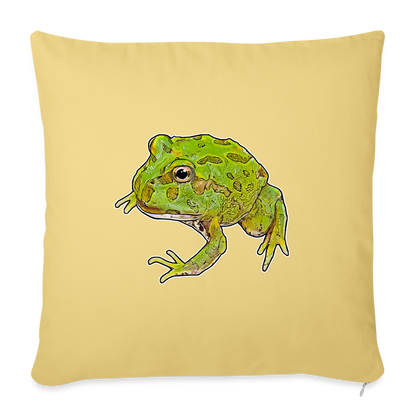 Sofakissen mit Füllung 44 x 44 cm Ceratophrys cranwelli Peppermint Blue - Hellgelb