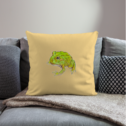 Sofakissen mit Füllung 44 x 44 cm Ceratophrys cranwelli Peppermint Blue - Hellgelb
