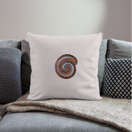 Sofakissen mit Füllung 44 x 44 cm Archispirostreptus gigas - helles Taupe
