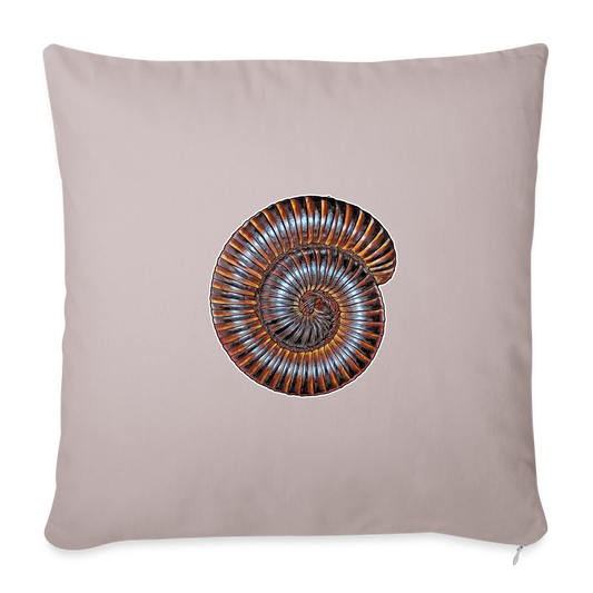 Sofakissen mit Füllung 44 x 44 cm Archispirostreptus gigas - helles Taupe