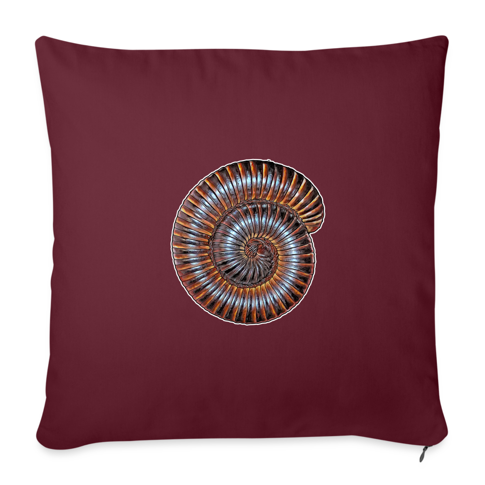 Sofakissen mit Füllung 44 x 44 cm Archispirostreptus gigas - Burgunderrot