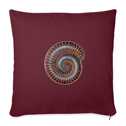 Sofakissen mit Füllung 44 x 44 cm Archispirostreptus gigas - Burgunderrot
