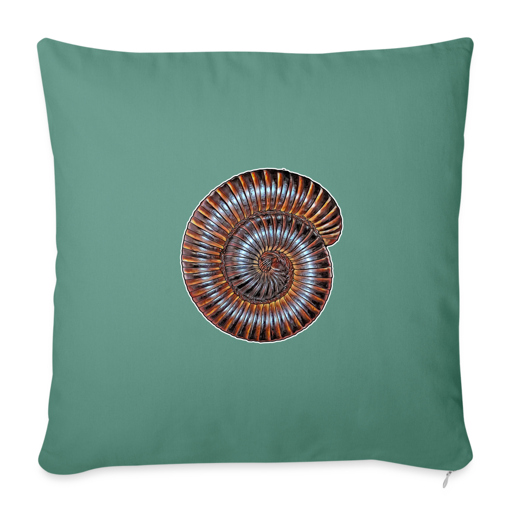 Sofakissen mit Füllung 44 x 44 cm Archispirostreptus gigas - Tanngrün