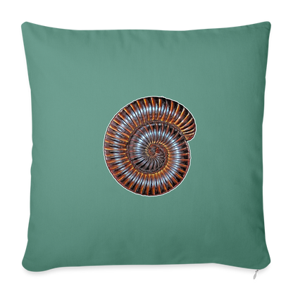 Sofakissen mit Füllung 44 x 44 cm Archispirostreptus gigas - Tanngrün