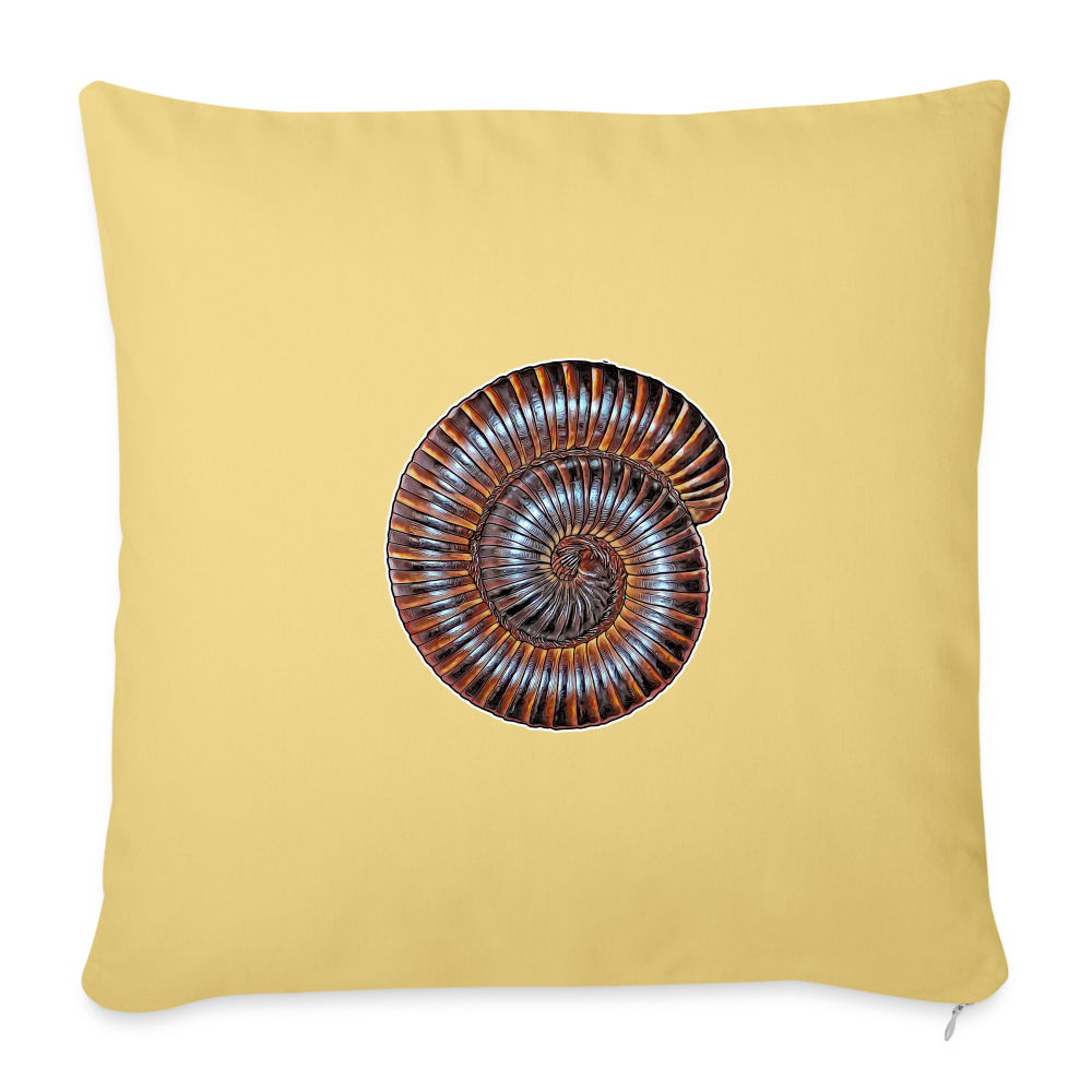 Sofakissen mit Füllung 44 x 44 cm Archispirostreptus gigas - Hellgelb