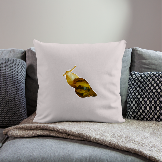 Sofakissen mit Füllung 44 x 44 cm Achatina reticulata Low Poly - helles Taupe