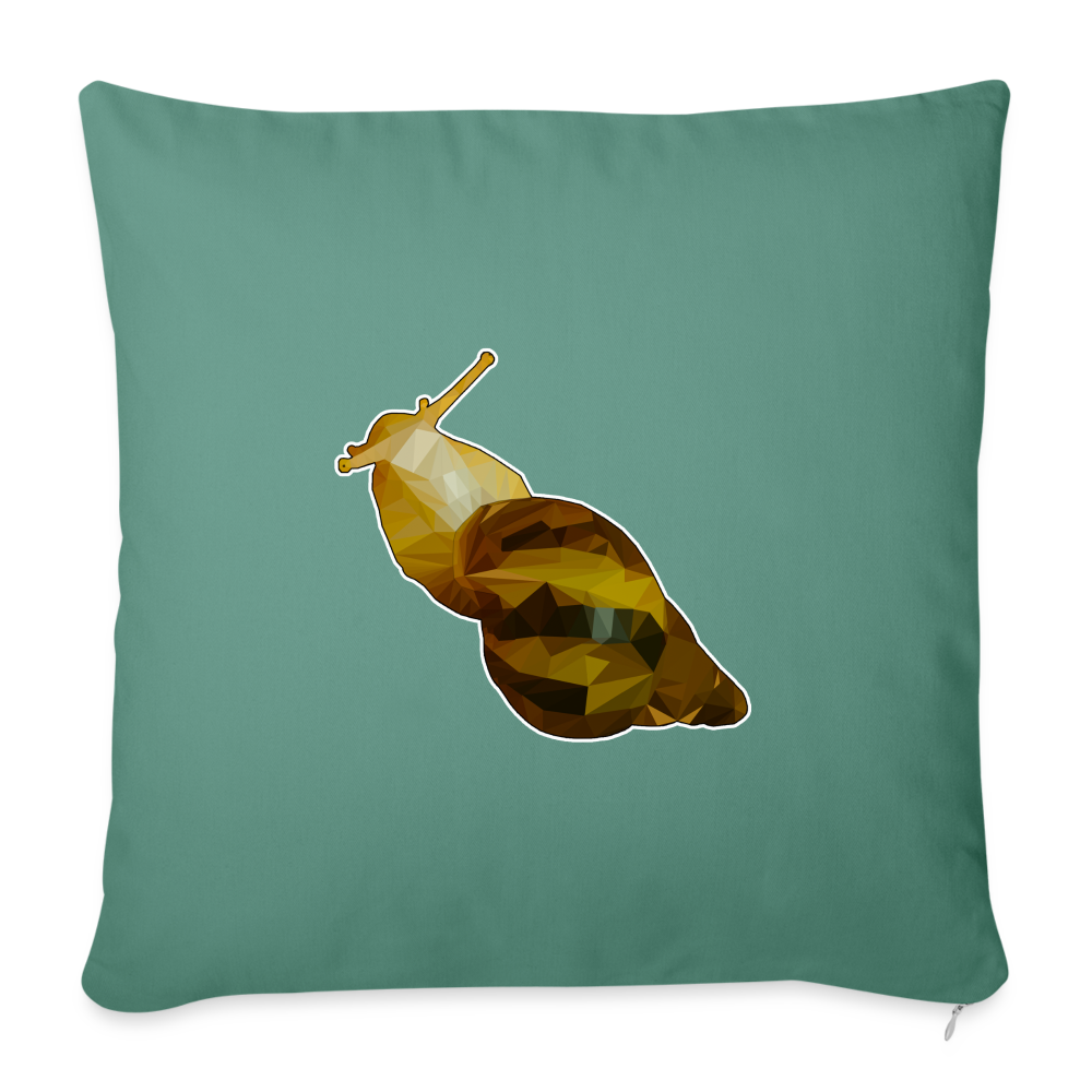 Sofakissen mit Füllung 44 x 44 cm Achatina reticulata Low Poly - Tanngrün