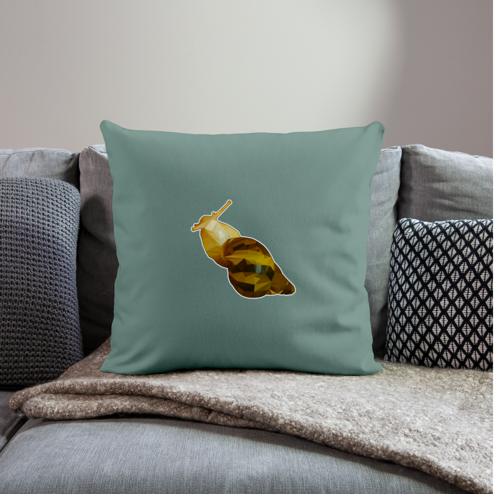 Sofakissen mit Füllung 44 x 44 cm Achatina reticulata Low Poly - Tanngrün