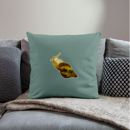 Sofakissen mit Füllung 44 x 44 cm Achatina reticulata Low Poly - Tanngrün