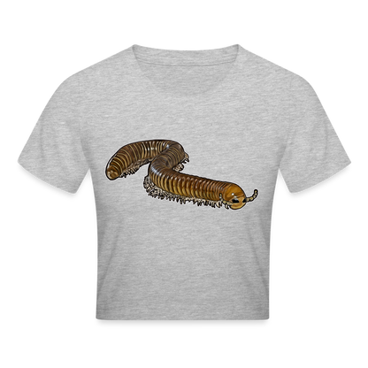 Crop T-Shirt Telodeinopus aoutii - Grau meliert