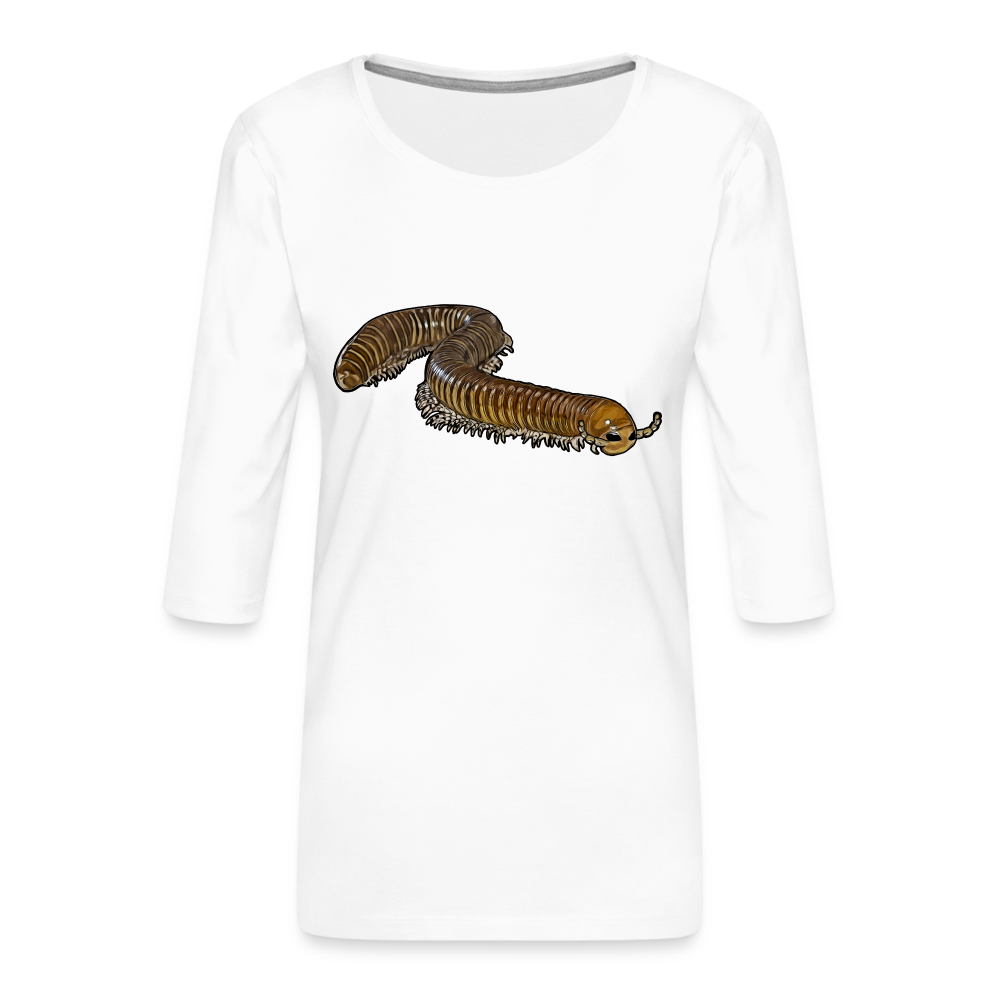 Frauen 3/4-Arm Shirt Telodeinopus aoutii - weiß