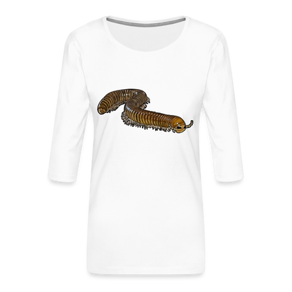 Frauen 3/4-Arm Shirt Telodeinopus aoutii - weiß