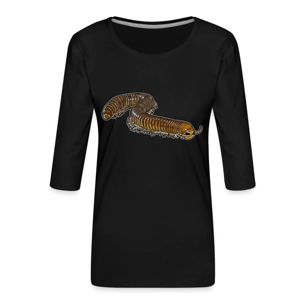 Frauen 3/4-Arm Shirt Telodeinopus aoutii - Schwarz